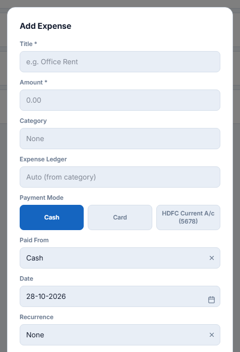Add Expense