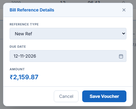 Bill reference with due date 12-11-2026
