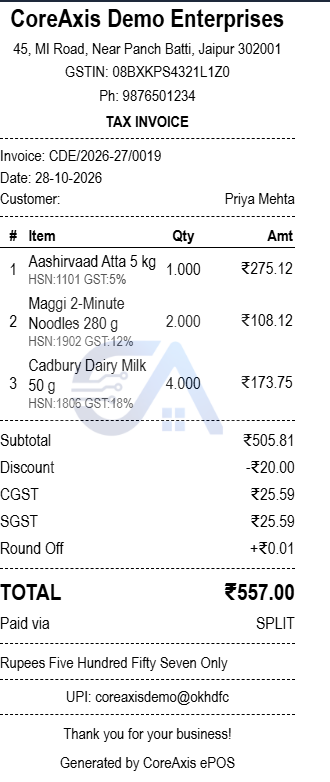 80 mm thermal receipt