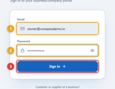 Sign in with email and password
