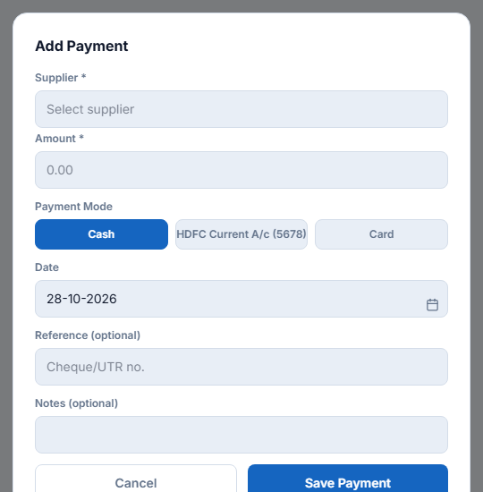 Add Payment