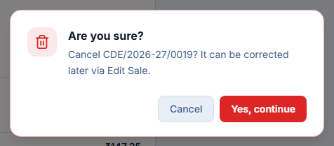 Confirm before cancelling