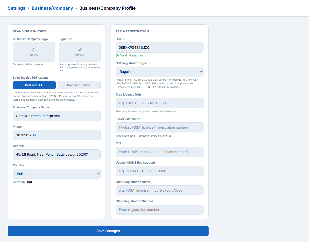 Business/Company Profile