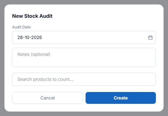 New Stock Audit