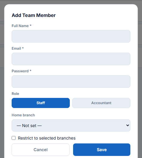 Add Team Member